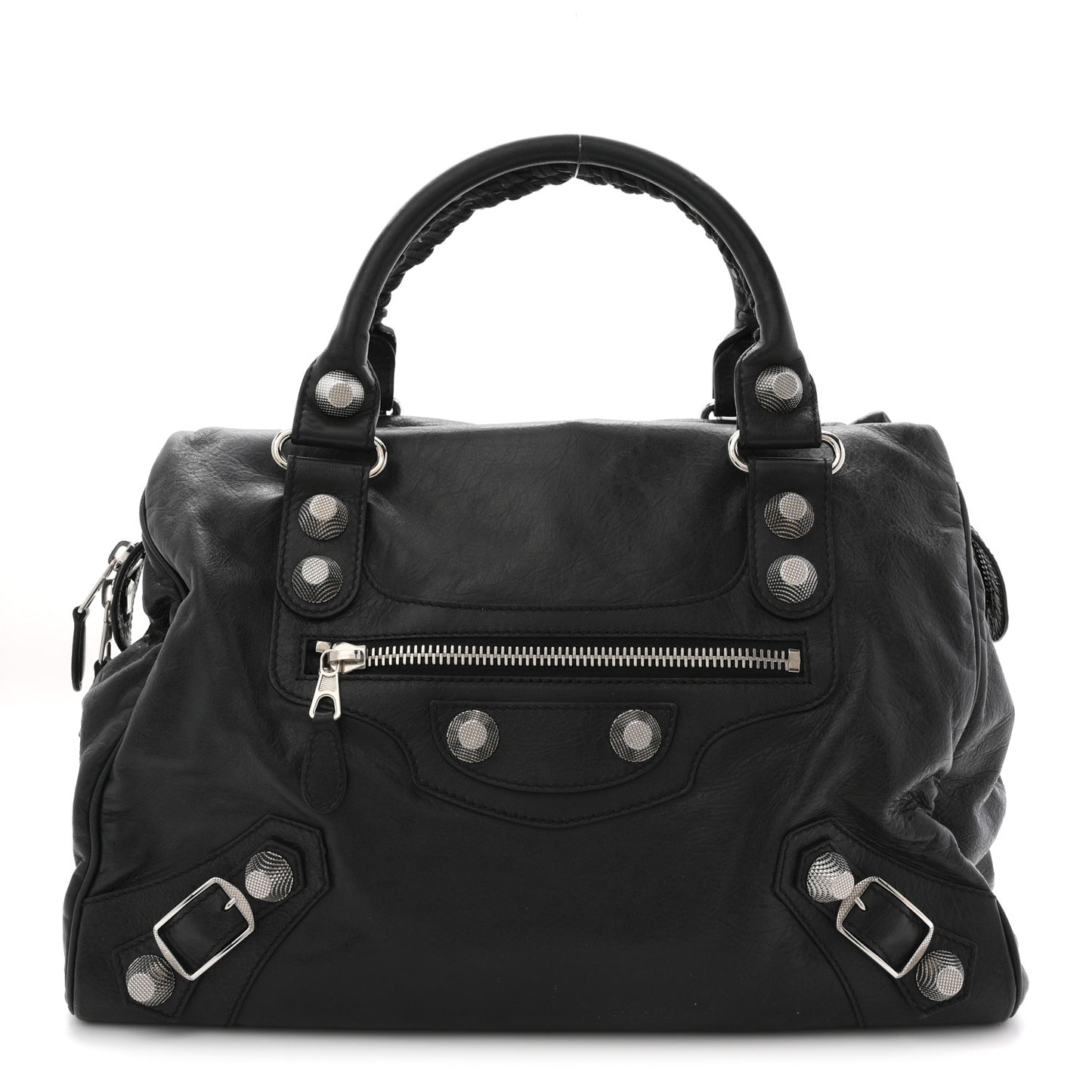 Agneau Giant 21 Silver Hardware Mid Day Black