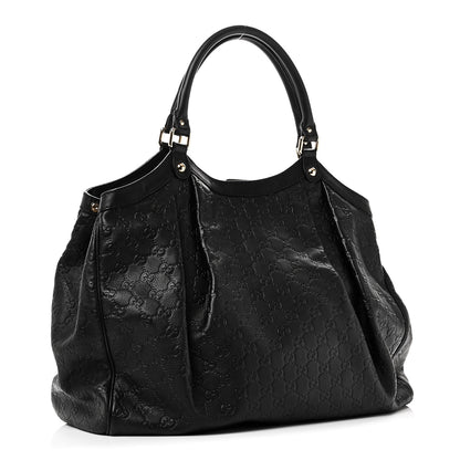 Gucci Guccissima Large Sukey Tote Black 3 of 10