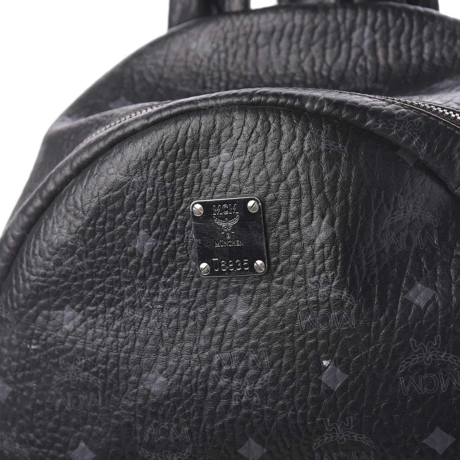 MCM Visetos Medium Side Studs Stark Backpack Black 18 of 18