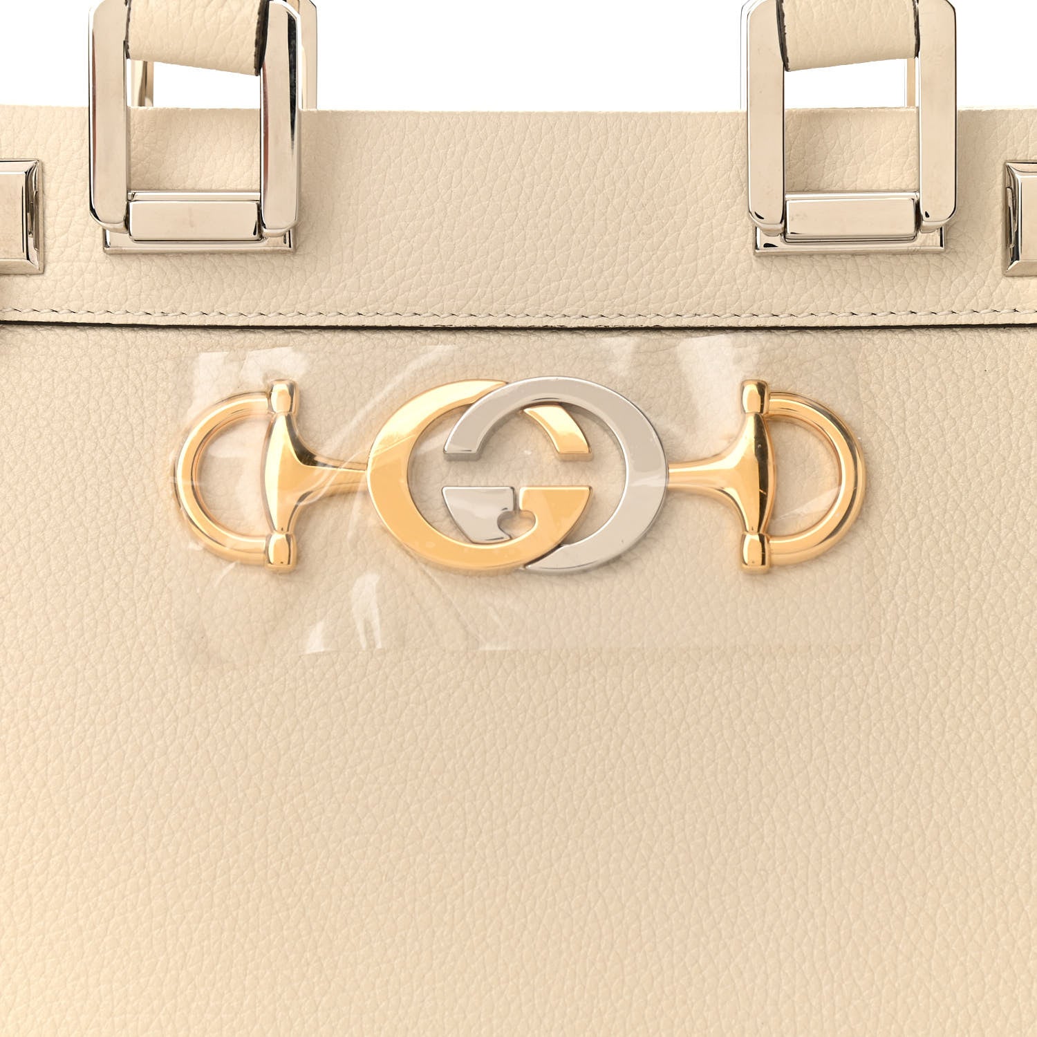Gucci Grainy Calfskin Small Zumi Top Handle Bag Mystic White 10 of 10