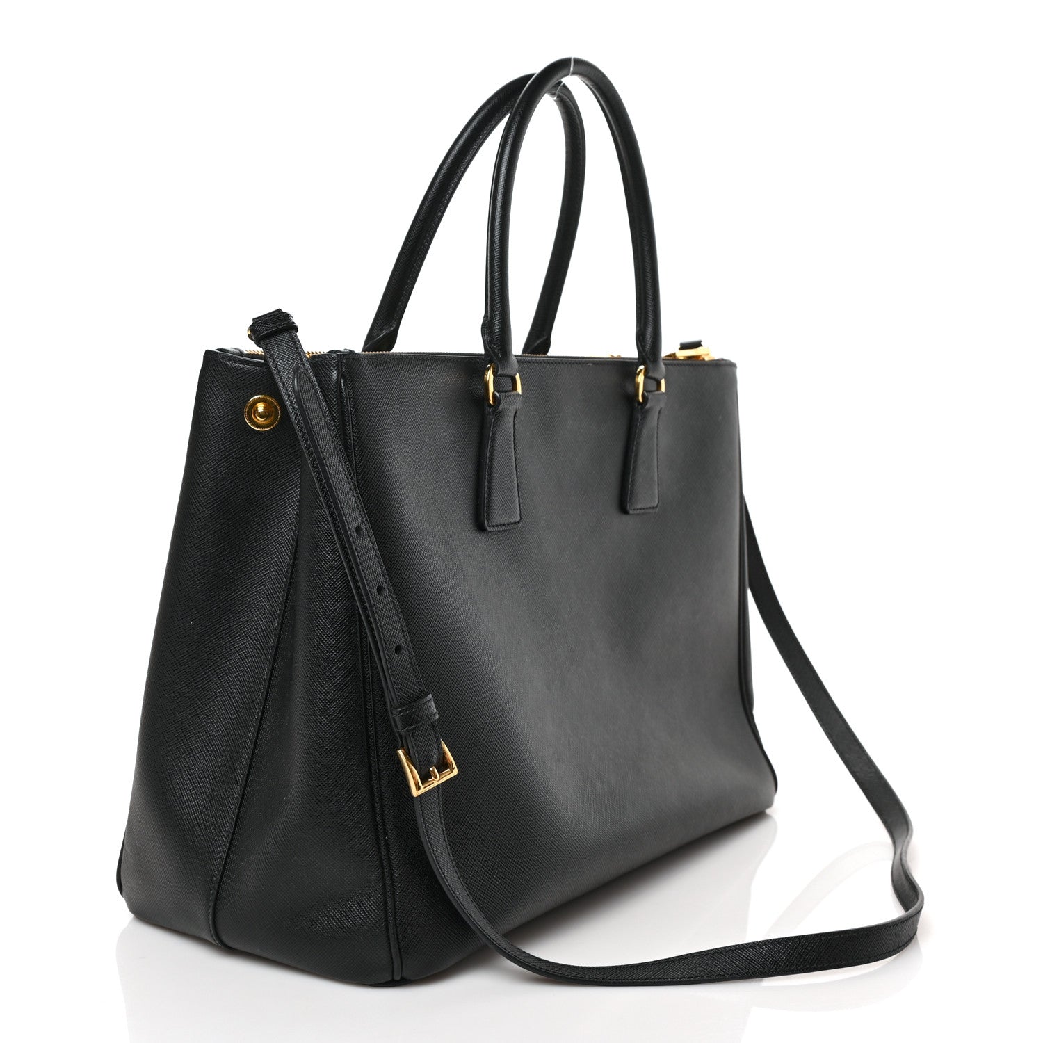 Prada Saffiano Large Galleria Double Zip Tote Black 3 of 8