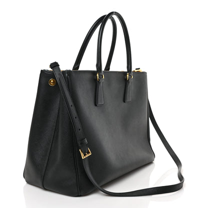 Prada Saffiano Large Galleria Double Zip Tote Black 3 of 8