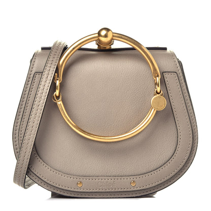 Chloe Calfskin Suede Small Nile Bracelet Bag Motty Grey 1 of 10