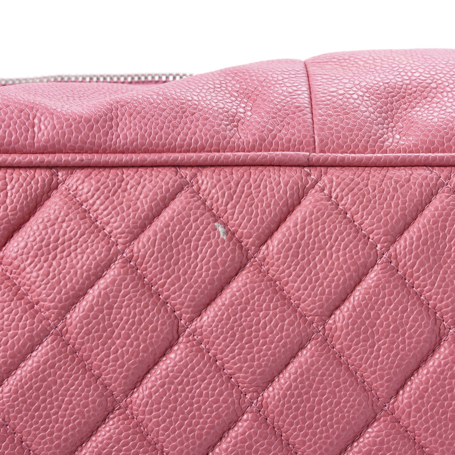 Chanel Caviar Quilted Cosmetic Pouch Pink 9 of 9