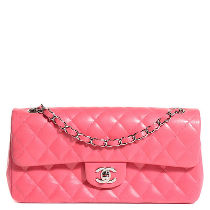Chanel Lambskin Quilted East West Flap Pink 1 of 8