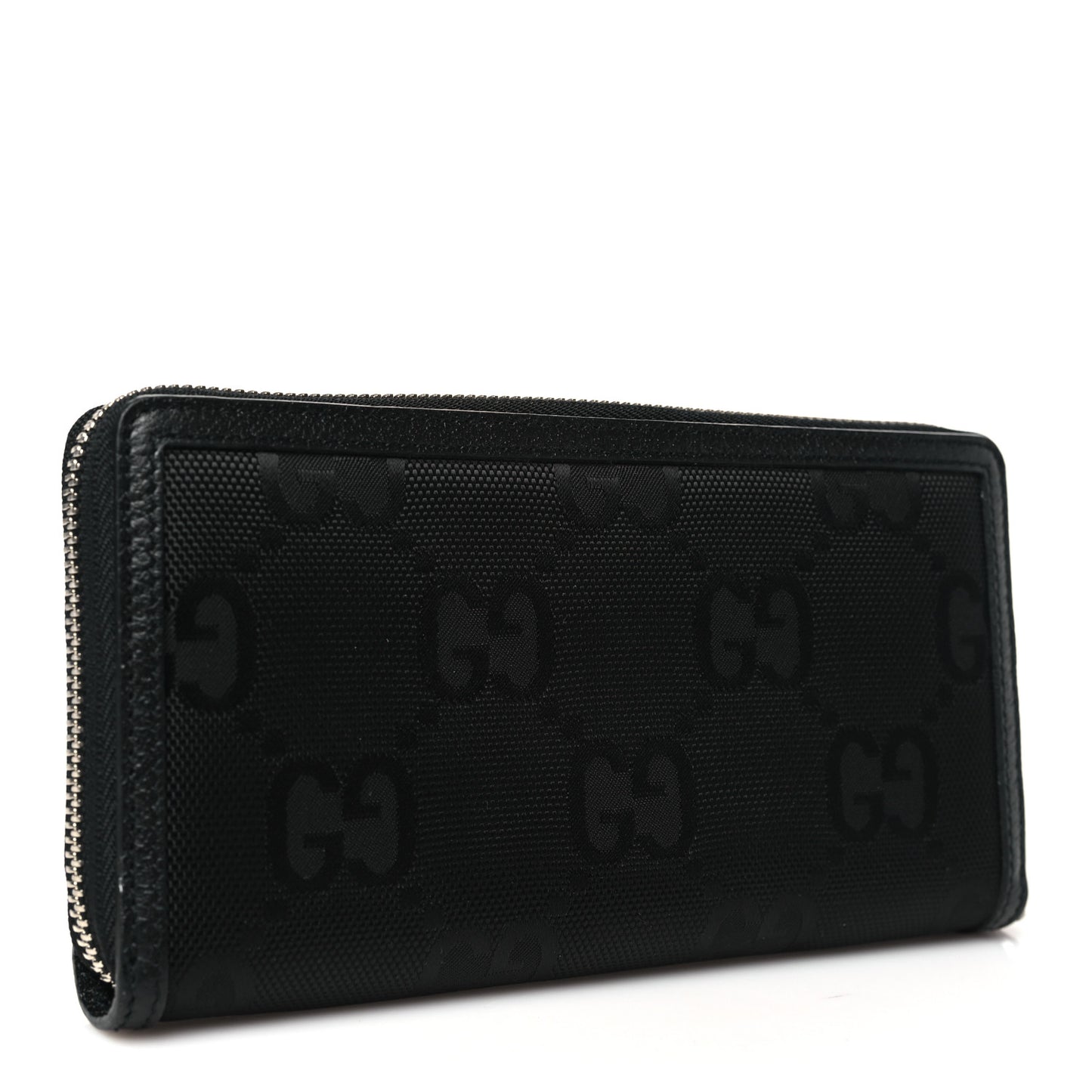 Econyl Nylon Monogram Off The Grid Zip Around Wallet Black