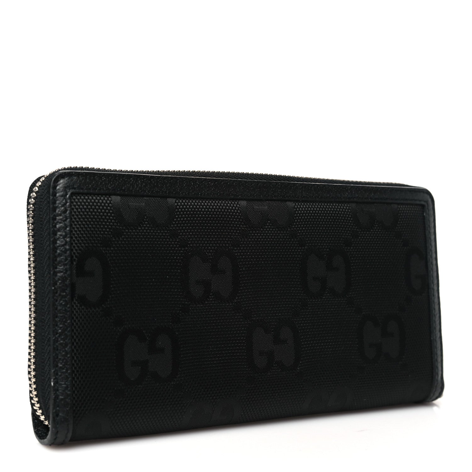 Gucci Econyl Nylon Monogram Off The Grid Zip Around Wallet Black 3 of 8
