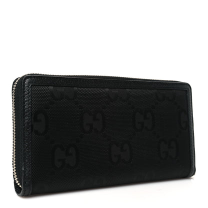 Gucci Econyl Nylon Monogram Off The Grid Zip Around Wallet Black 3 of 8