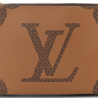 Louis Vuitton Reverse Monogram Giant Double Zip Pochette 8 of 12