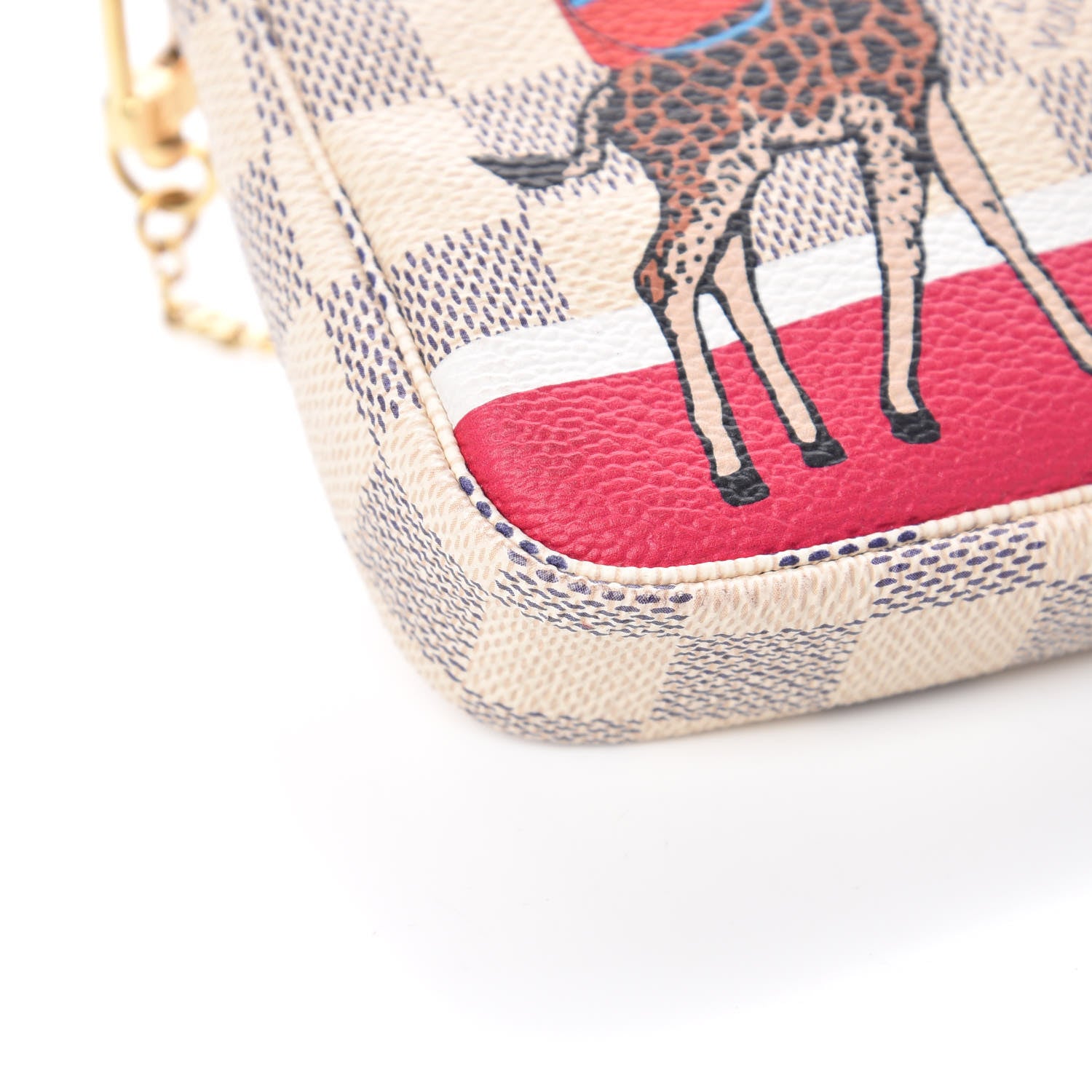 Louis Vuitton Damier Azur 2017 Christmas Animation Mini Pochette Accessories 8 of 11