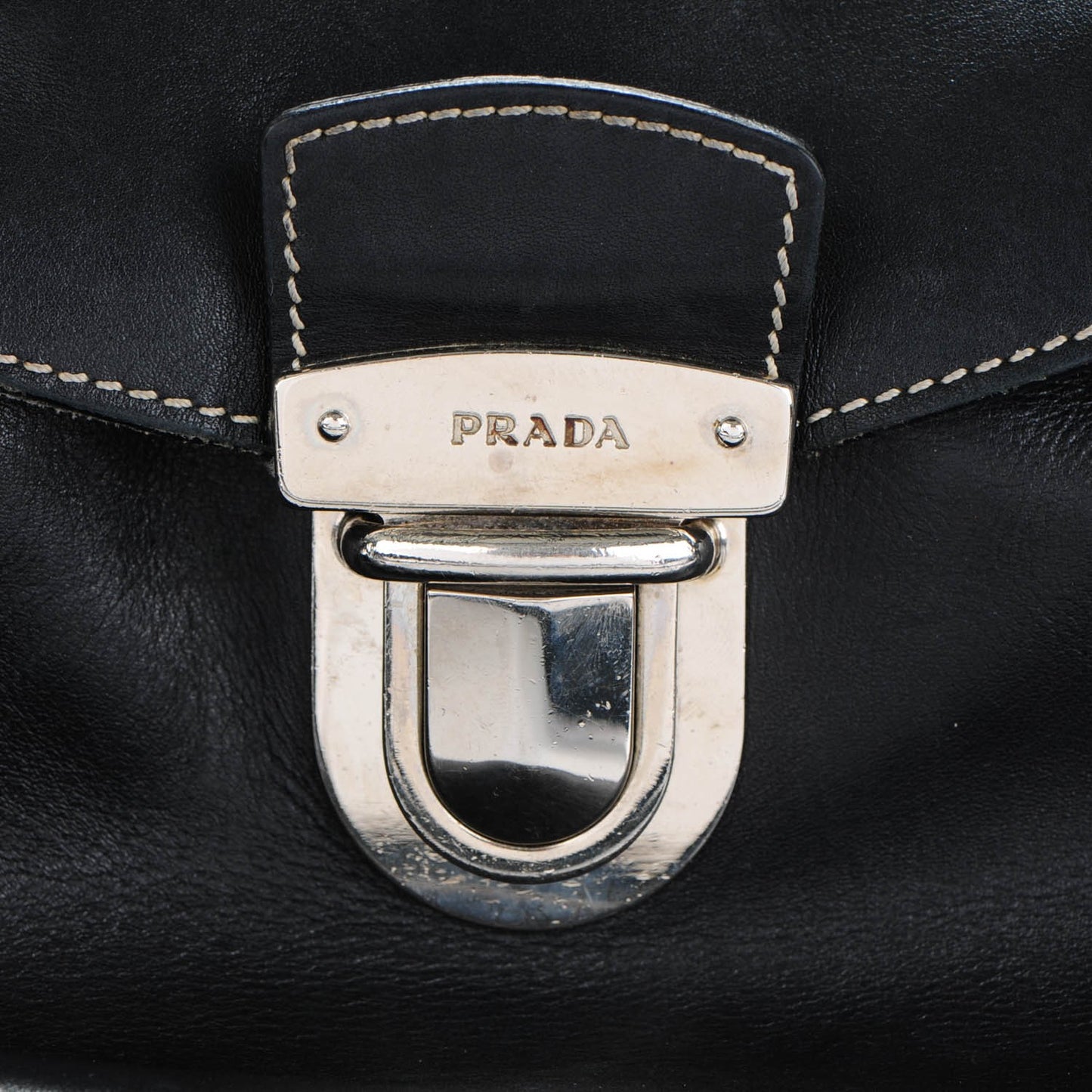 Vitello Easy A Foldover Pushlock Satchel Black