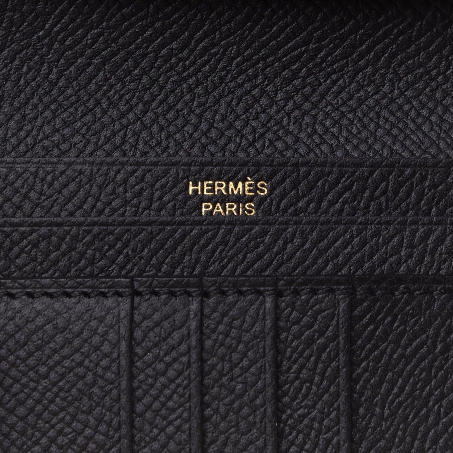 Hermes Epsom Bearn Compact Wallet Black 7 of 8