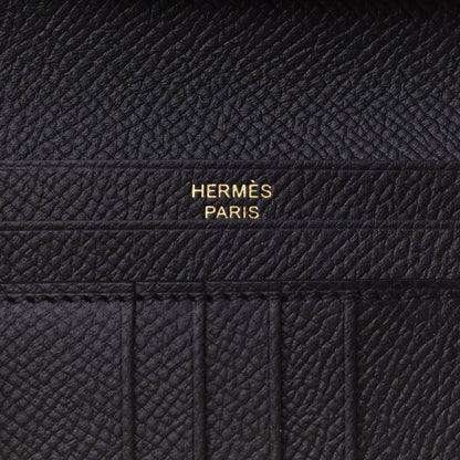 Hermes Epsom Bearn Compact Wallet Black 7 of 8