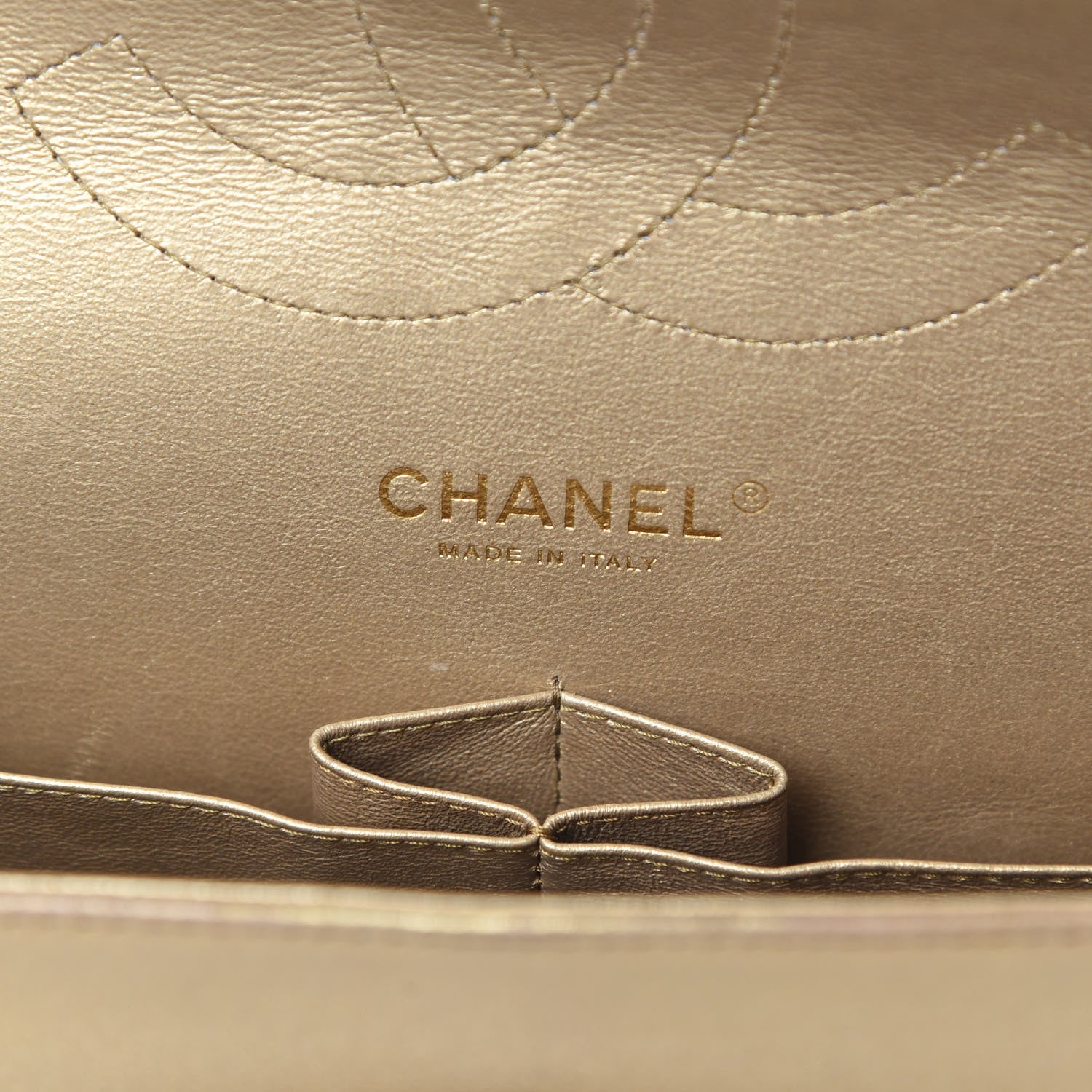Chanel Metallic Lambskin Quilted Jumbo Double Flap Gold 7 of 17