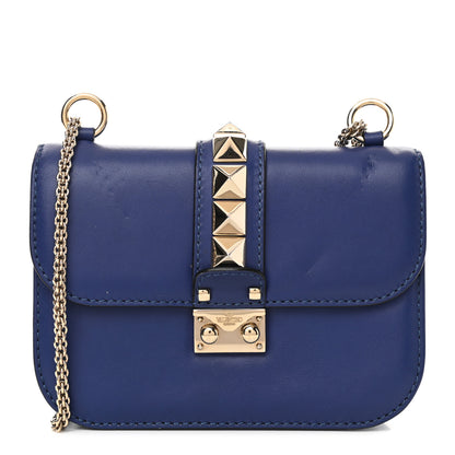 Valentino Garavani Vitello Small Glam Lock Rockstud Flap Blue China 1 of 14