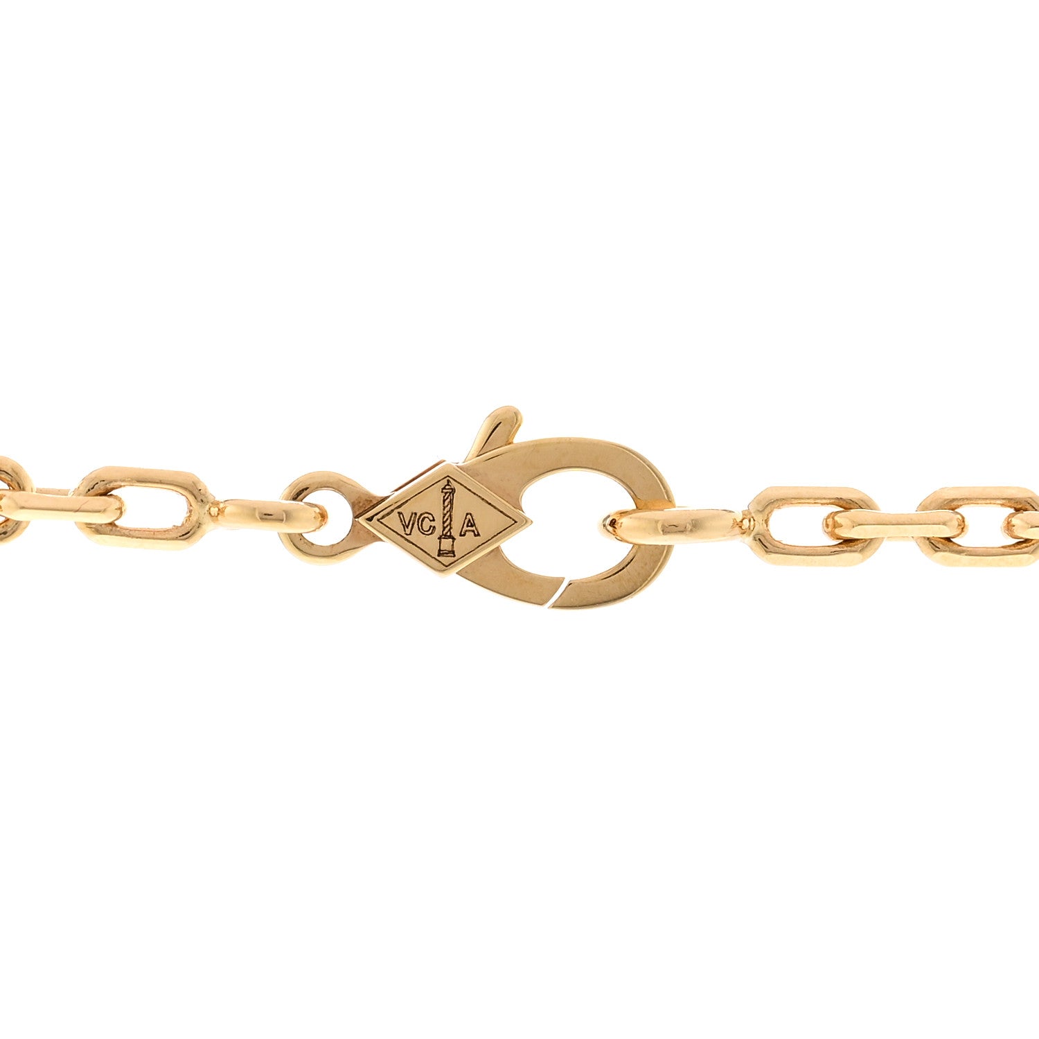 Van Cleef & Arpels 18K Yellow Gold 10 Motifs Guilloche Vintage Alhambra Necklace 4 of 5