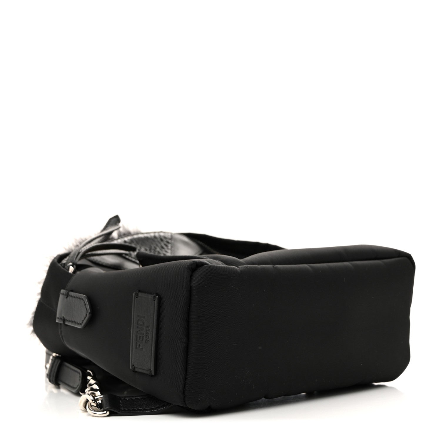 Fendi Nylon Vitello Dolce Goat Fox Fur Crocodile Monster Eyes Mini