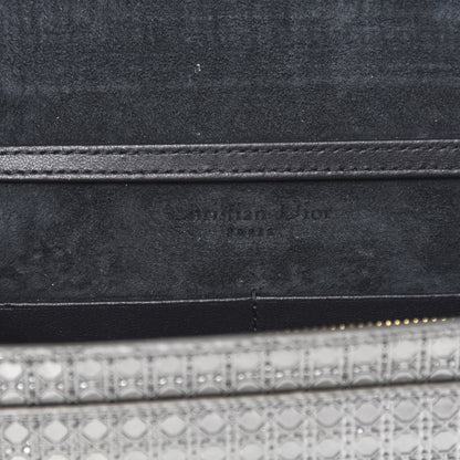 Christian Dior Metallic Patent Micro-Cannage 30 Montaigne 2 in 1 Pouch Silver 7 of 9