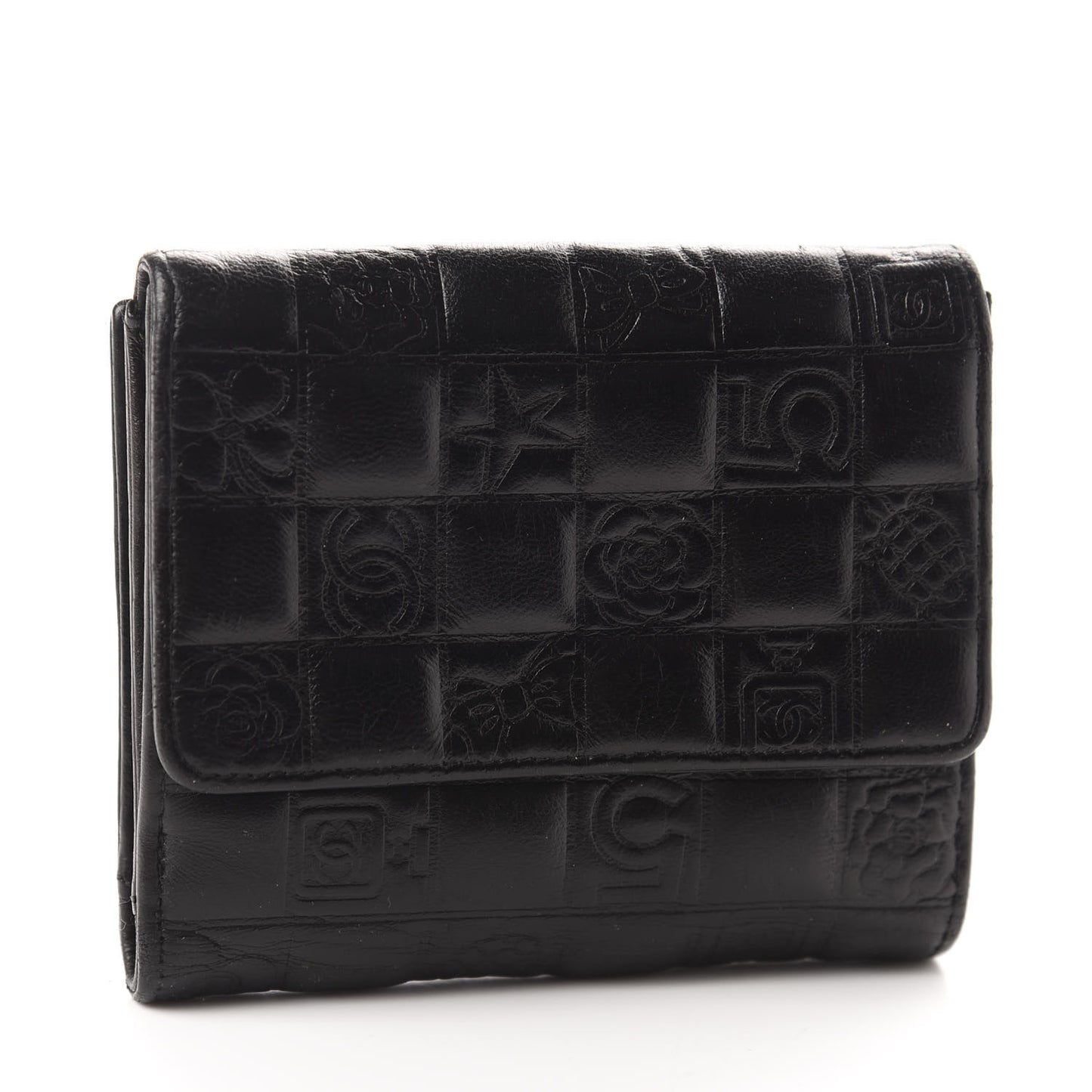 Lambskin Precious Symbols French Wallet Black