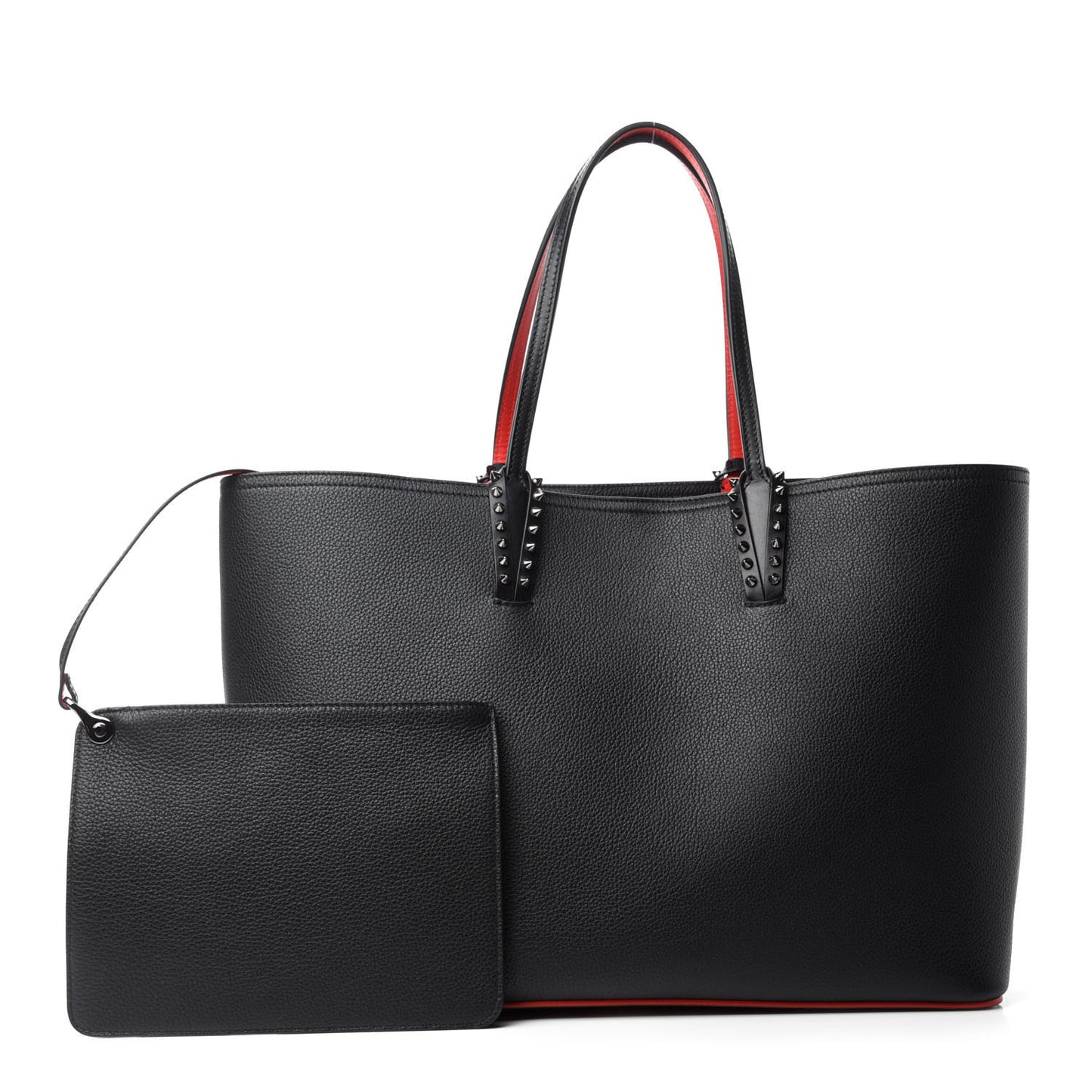 Calfskin Spikes East West Cabata Tote Black