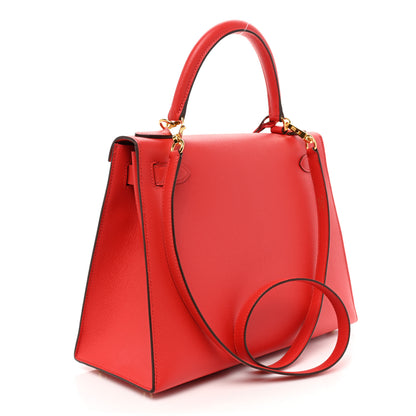 Hermes Epsom Kelly Sellier 28 Rouge Tomate 3 of 16
