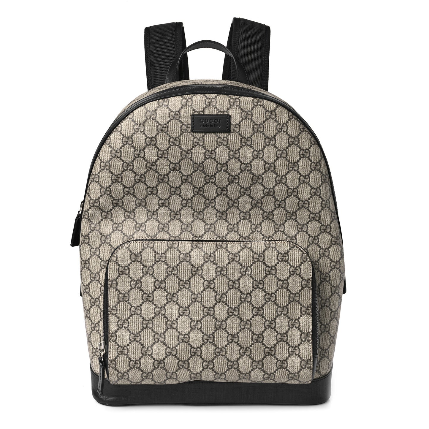 GG Supreme Monogram Medium Backpack Black