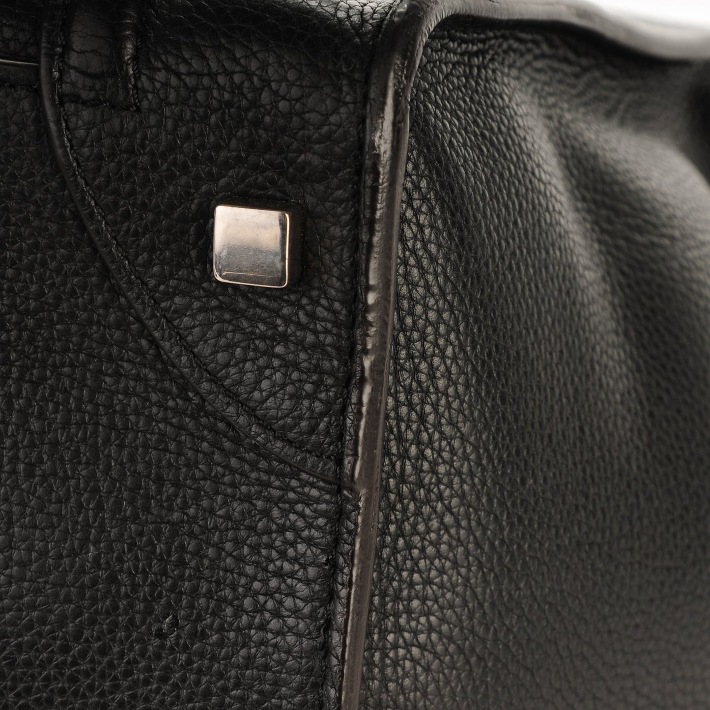 Drummed Calfskin Mini Luggage Black