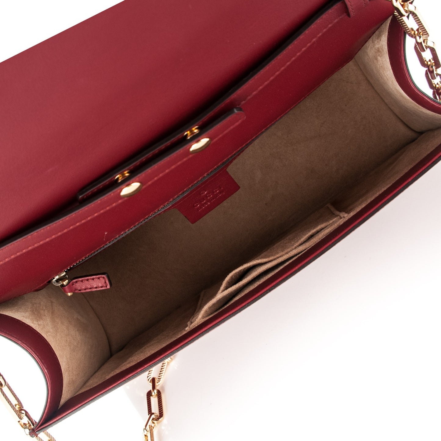 Glossy Calfskin Snakeskin Studded Fox Broche Bamboo Top Handle Bag Red