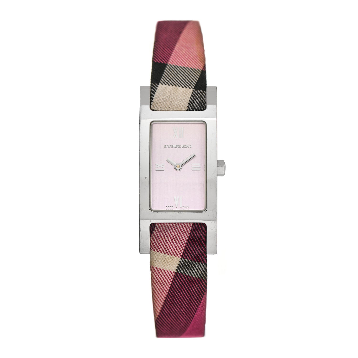Burberry Stainless Steel Canvas 18mm Heritage Quartz Watch Pink BU1025 1 of 5