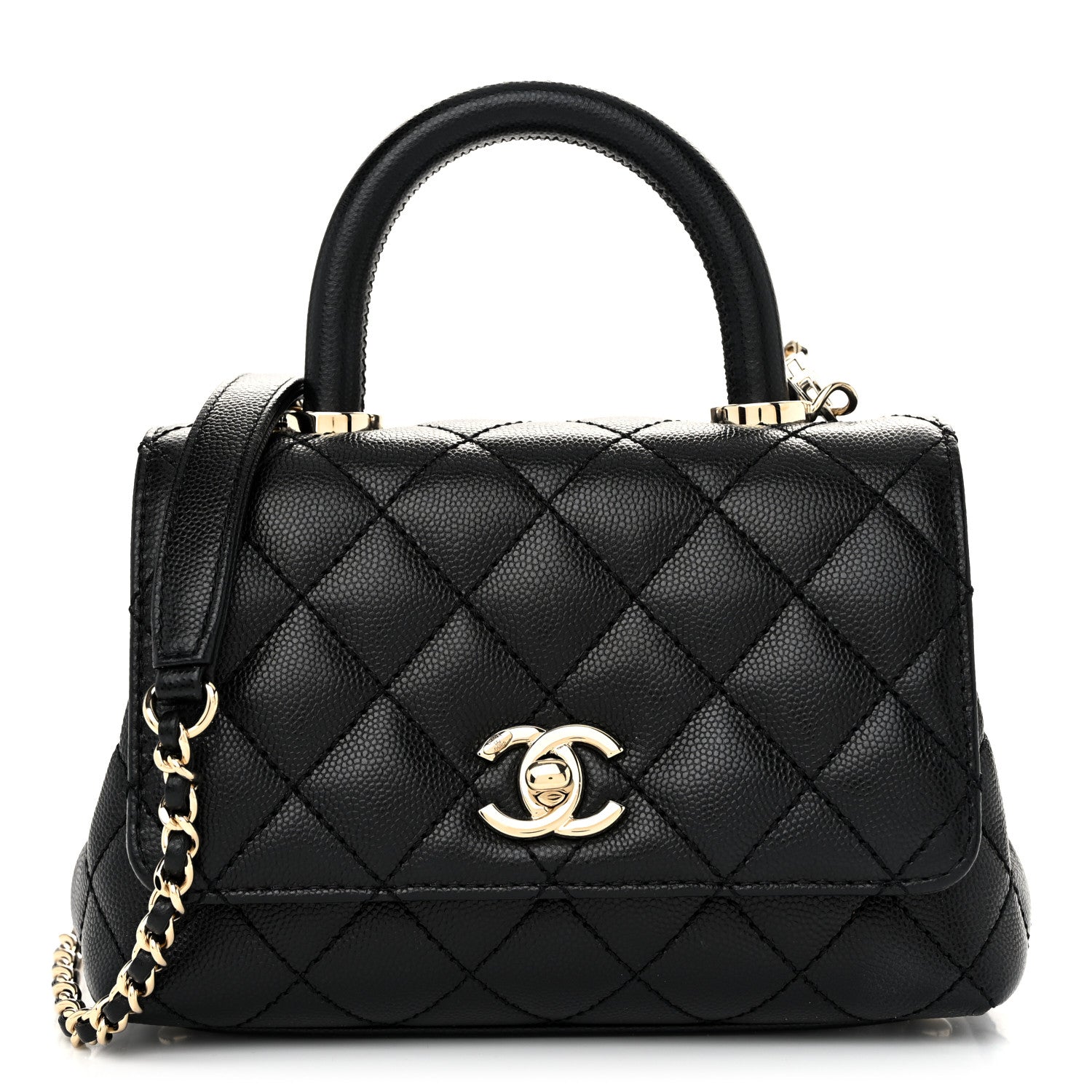 Chanel Caviar Quilted Extra Mini Coco Handle Flap Black 1 of 10