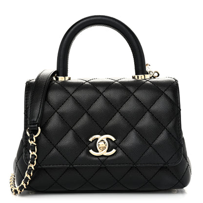 Chanel Caviar Quilted Extra Mini Coco Handle Flap Black 1 of 10