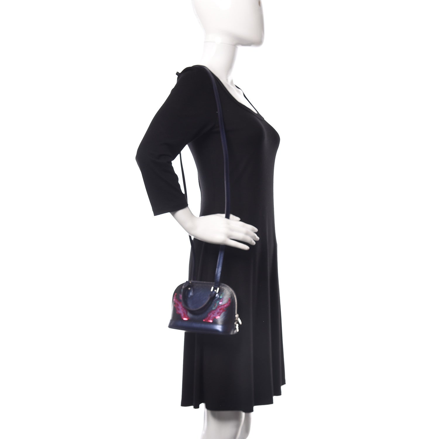 Louis Vuitton Epi Sequins Flame Alma Nano Blue Nuit 2 of 10