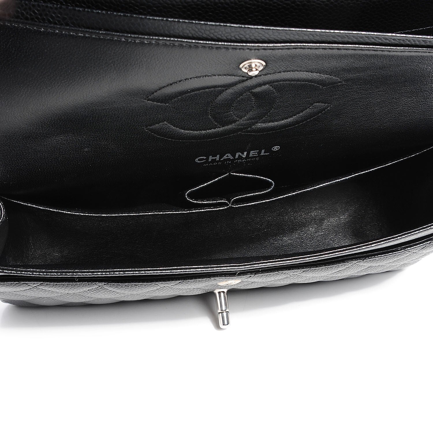 Chanel Caviar Quilted Medium Double Flap Black 8 of 9