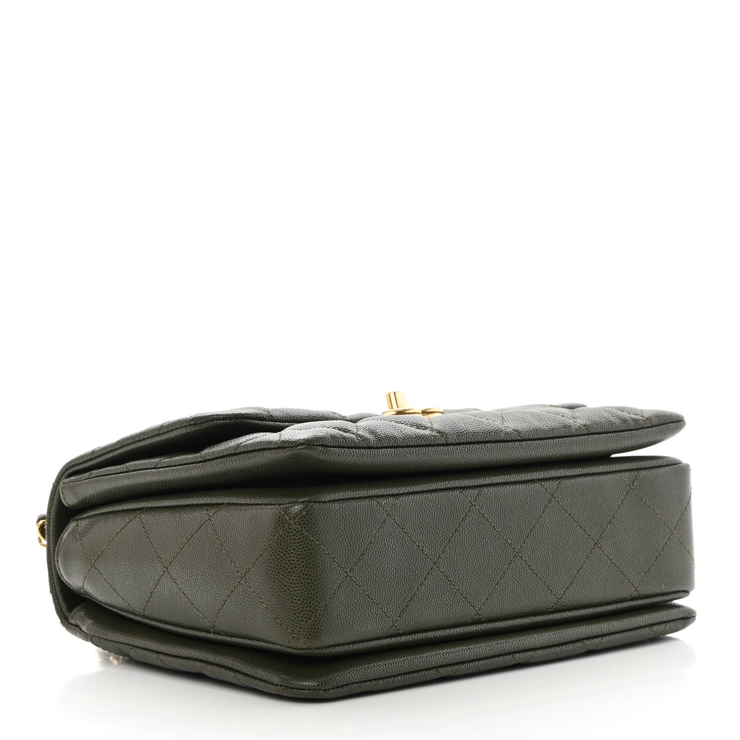 Chanel Caviar Quilted Coco First Flap Khaki 4 of 12