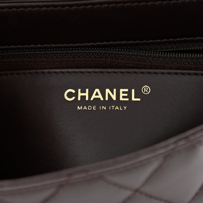 Chanel Lambskin Quilted Medium Pillow Crush Flap Dark Brown 5 of 8