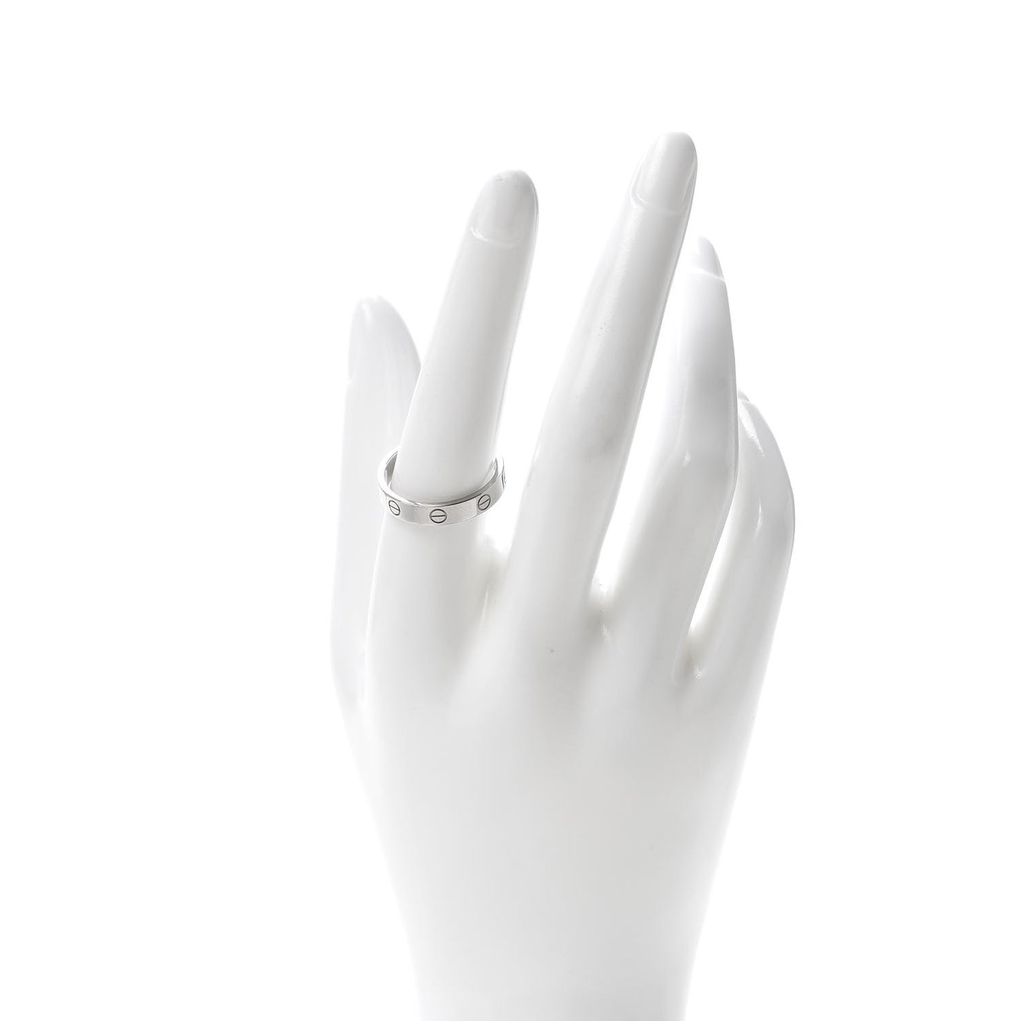 18K White Gold 3.5mm LOVE Wedding Band Ring 58 8.25