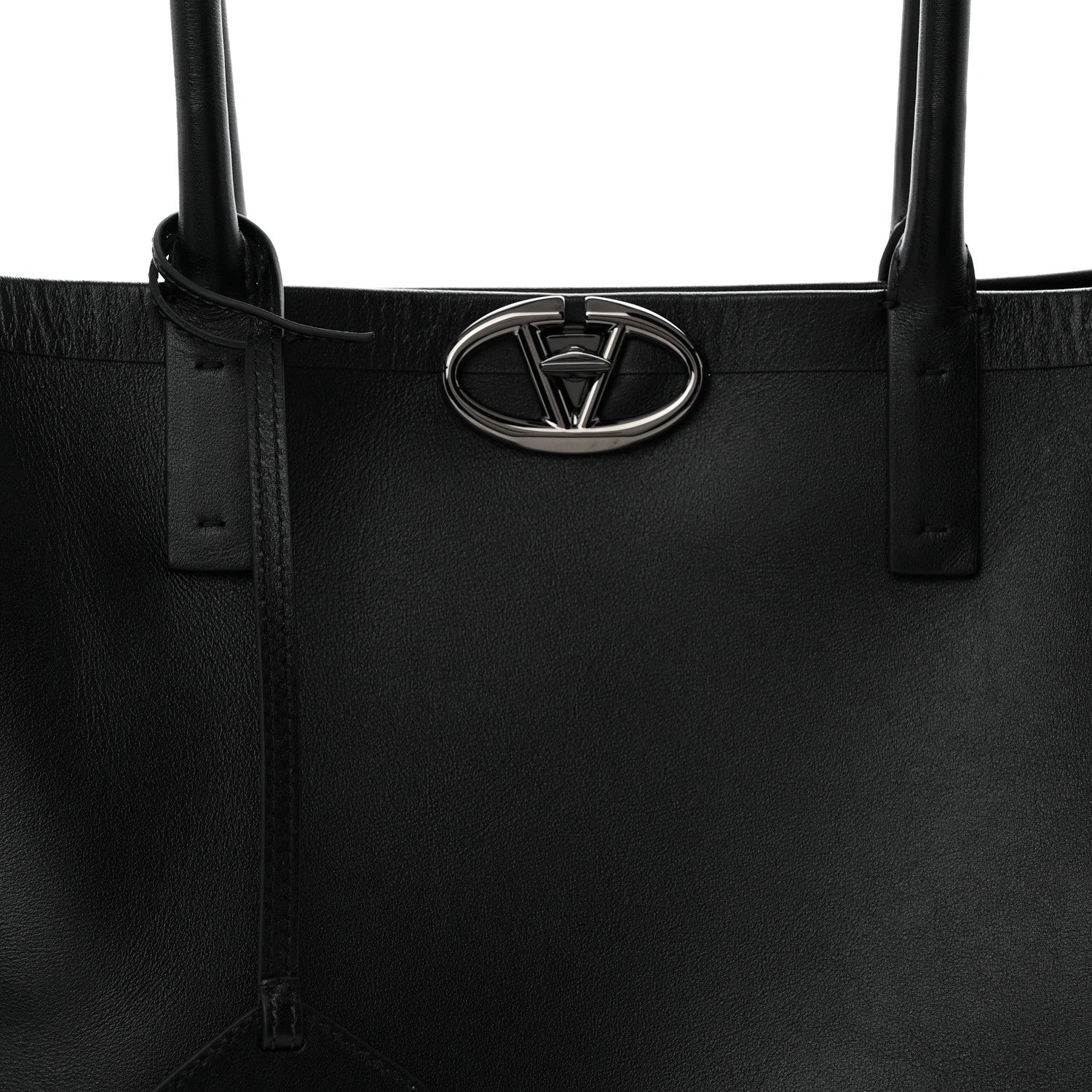 Valentino Garavani Calfskin Vlogo Medium Locker Tote Black 7 of 9