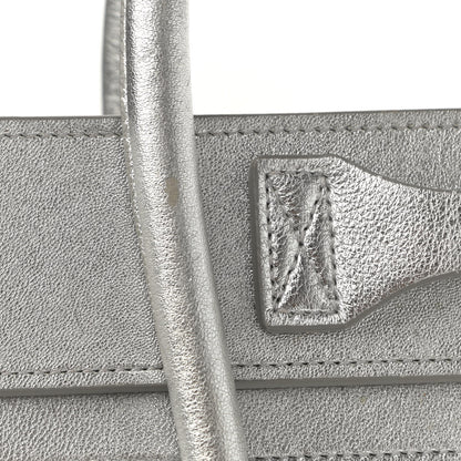Celine Laminated Lambskin Micro Luggage Silver 13 of 26