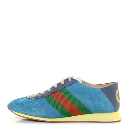 Gucci Suede Web Womens Rocket Sneakers 39 Bright Splash Thunder 1 of 15