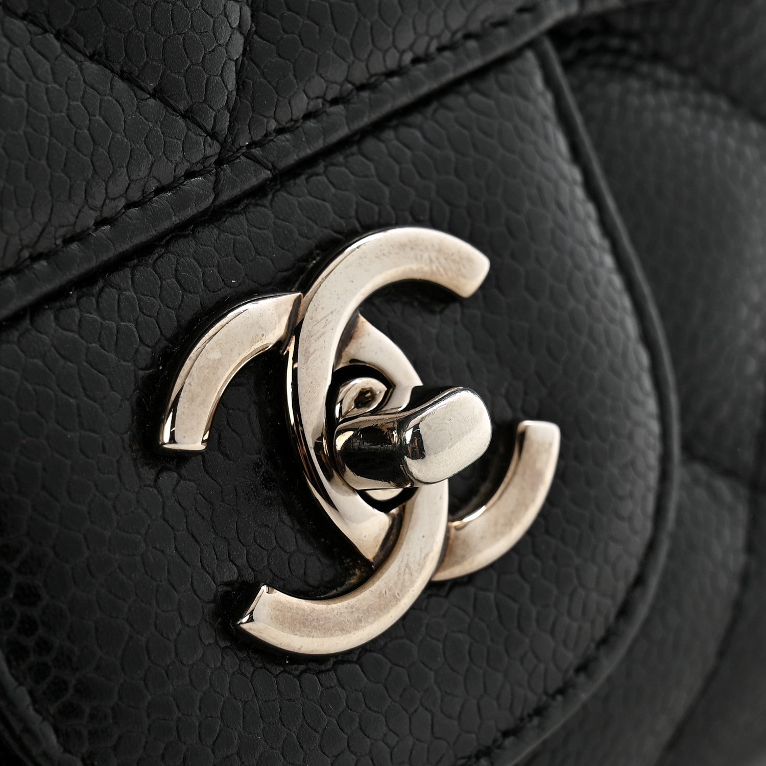 Chanel Caviar Quilted Jumbo Double Flap Black 13 of 15