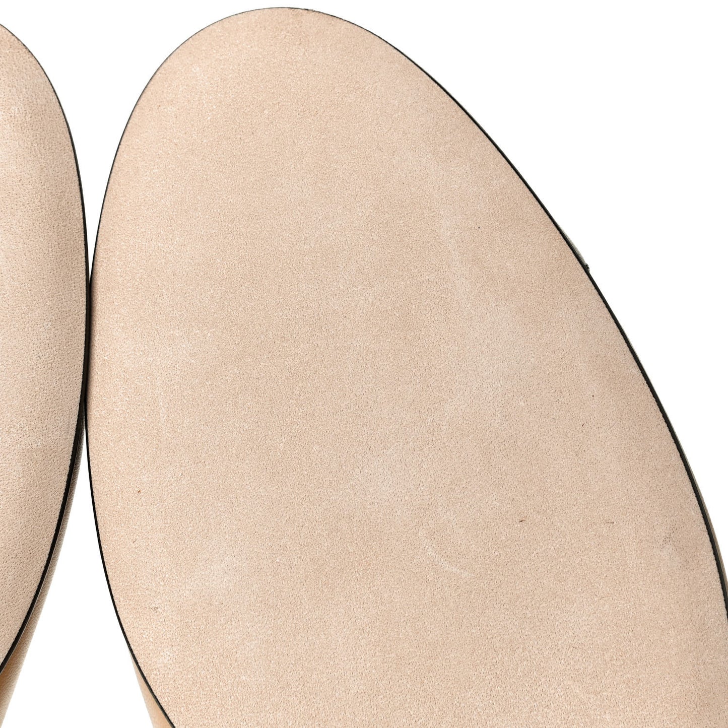 Lambskin Cap Toe CC Ballerina Flats 37.5 Beige Black