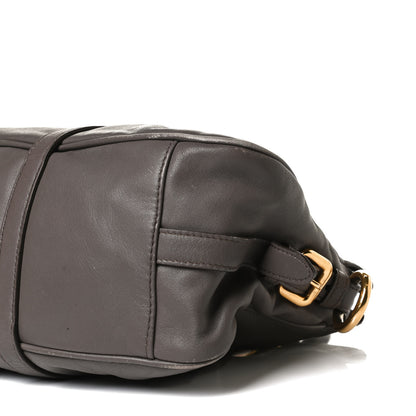 Prada Soft Calf Shopping Satchel Bag Bambu 13 of 27