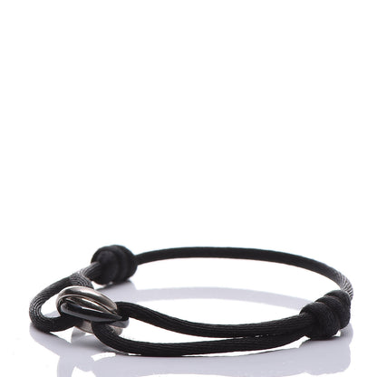 Cartier 18K White Gold Ceramic Trinity Cord Bracelet Black 4 of 8