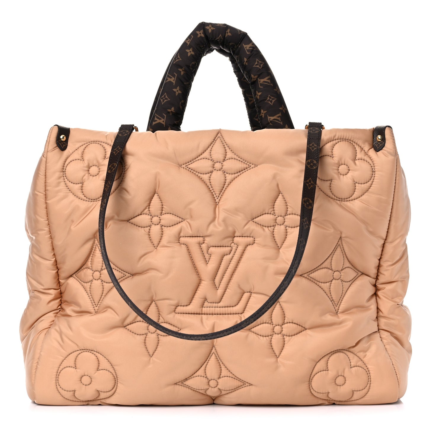 Econyl Monogram Pillow Giant Onthego GM Beige