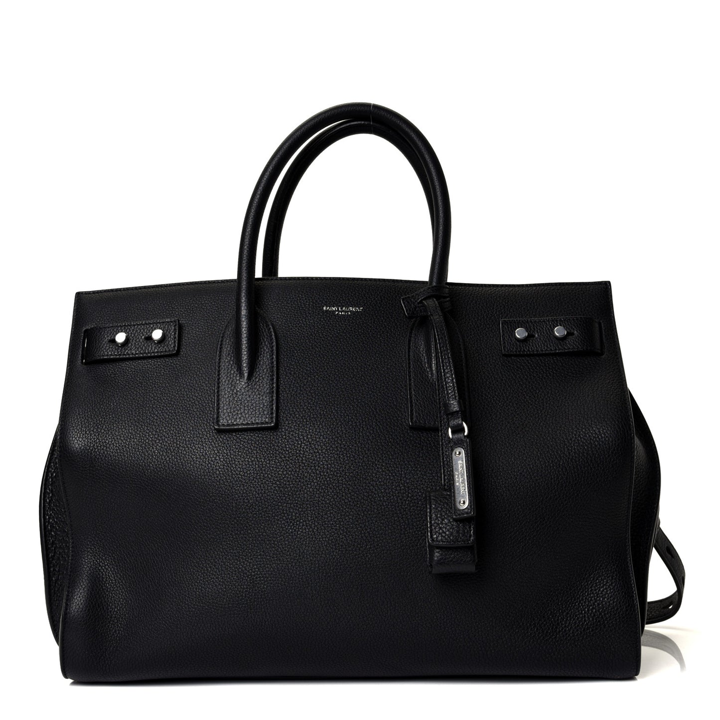 Grained Calfskin Medium Souple Sac De Jour Black