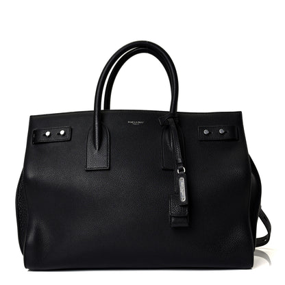 Saint Laurent Grained Calfskin Medium Souple Sac De Jour Black 1 of 4