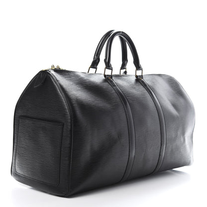 Louis Vuitton Epi Keepall 50 Black 2 of 15