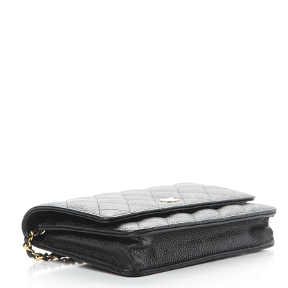 Chanel Caviar Quilted Wallet On Chain WOC Black 4 of 12