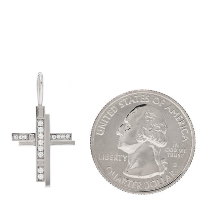 Harry Winston Platinum Diamond Traffic Cross Pendant 2 of 4