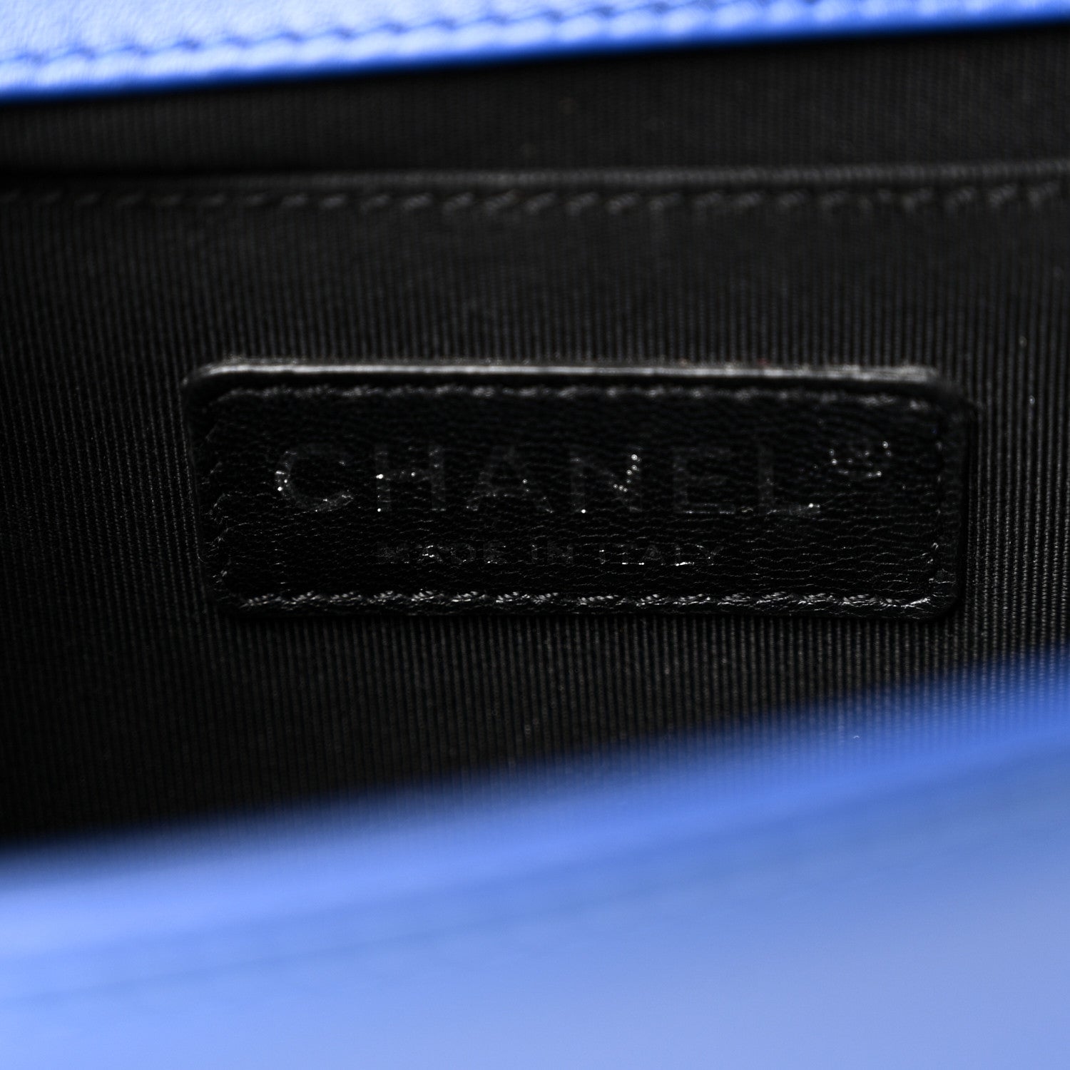 Chanel Patent Calfskin Quilted Medium Plexiglass Boy Flap Blue 6 of 11